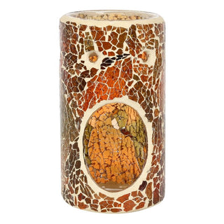 Brown Pillar Crackle Oil Burner
