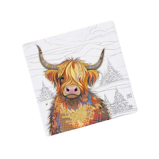 Bug Art Coaster Highland Cow
