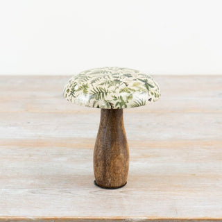Green Fern Print Mushroom