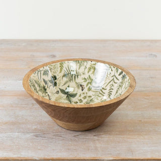Fern Print Mango Wood Bowl