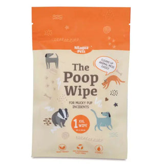 Nilaqua Pets Plastic Free Pet Wipes - The Big Poop Wipe 1pk