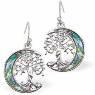 Byzantium Jewellery Earrings Tree Of Life In The Moon