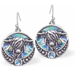Byzantium Jewellery Earrings Highland Cow Kyloe