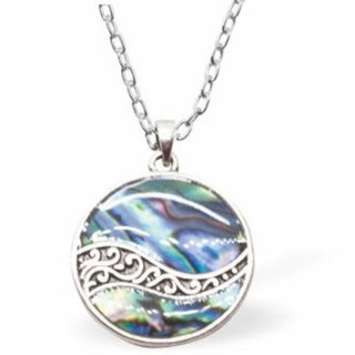 Byzantium Jewellery Paua Round Wave Necklace