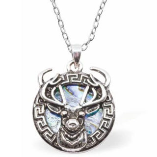 Byzantium Jewellery Paua Stag Round Necklace