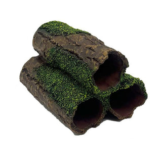 Aqua One Breeding Log Pipes With Moss