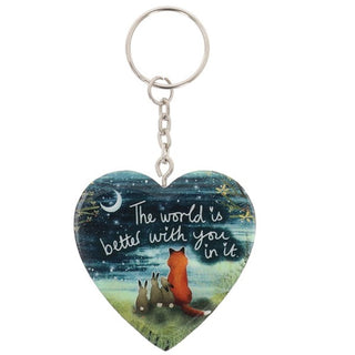 Fox Under The Moon Keyring