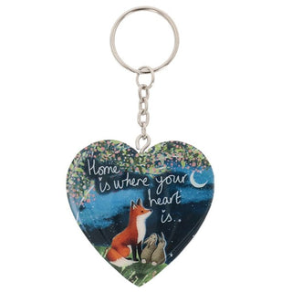 Fox Under The Moon Keyring