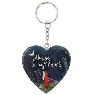 Fox Under The Moon Keyring