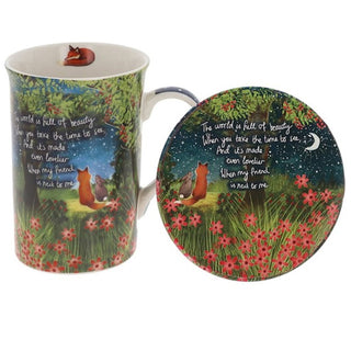 Fox Under The Moon Mug & Coaster Friend
