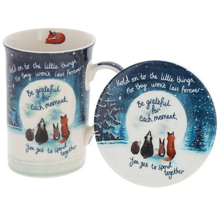 Fox Under The Moon Mug & Coaster Grateful