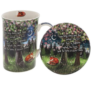 Fox Under The Moon Mug & Coaster Love