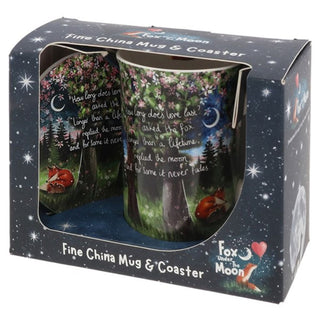 Fox Under The Moon Mug & Coaster Love