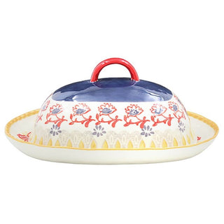 Tuscany Hand Painted Butter Dish Tree