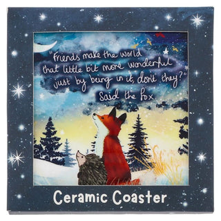 Fox Under The Moon Coaster Wonderful Friend