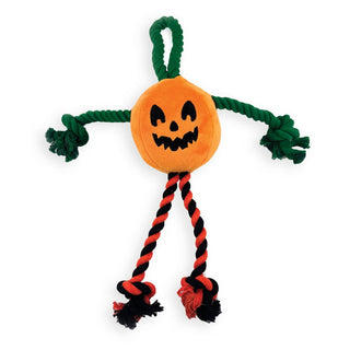 Halloween Pumpkin With Rope Dog Toy