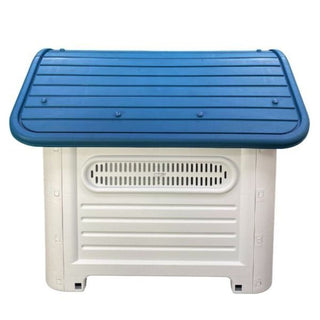 HugglePets Plastic Dog Kennel Blue Roof
