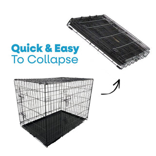 Dog Cage With Metal Tray