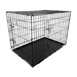 Dog Cage With Metal Tray