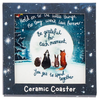 Fox Under The Moon Coaster Little Hug