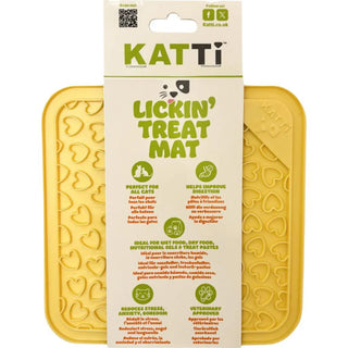 Katti Lickon Mat Heart - Yellow
