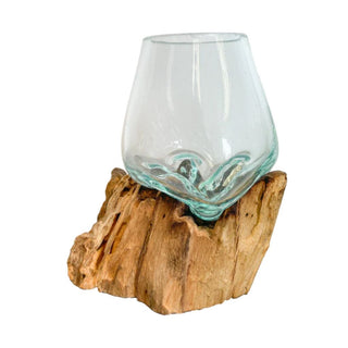 Teak Wood Glass - Extra Small