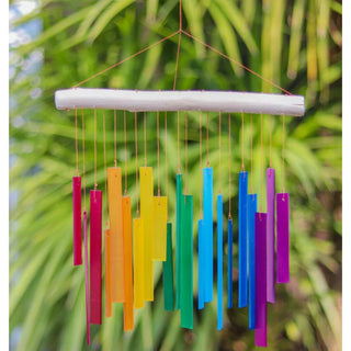 Glass Wind Chime Simple Rectangle Rainbow