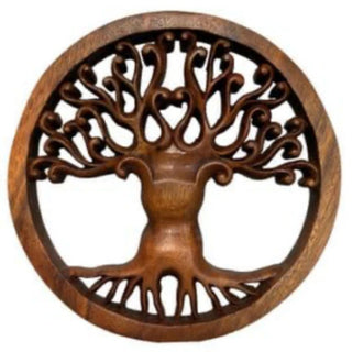 Wooden Tree Of Life Plaque 30Cm