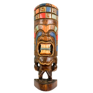 Wood Tiki Mask Standing