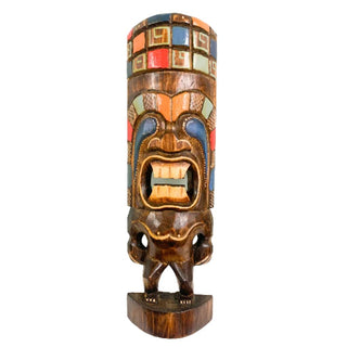 Wood Tiki Mask Standing
