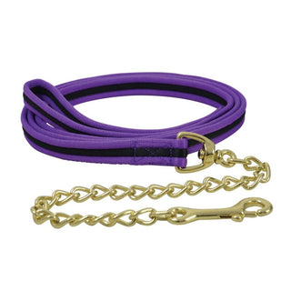 HY Equestrian Soft Webbing Lead Rein With Chain