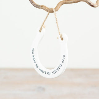 You Make My Heart Hanging Horse Shoe Decor