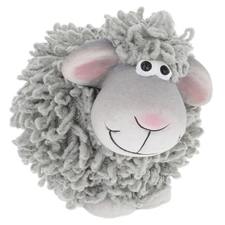 Shaggy Grey Sheep Sitting