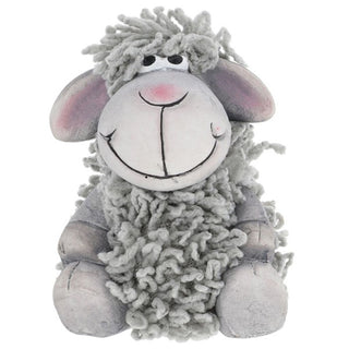 Shaggy Grey Sheep Sitting