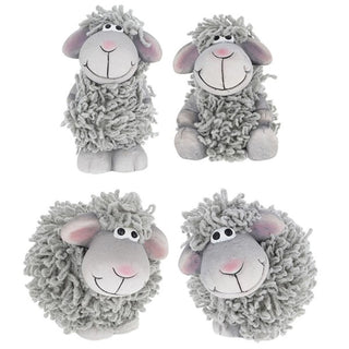 Shaggy Grey Sheep Sitting