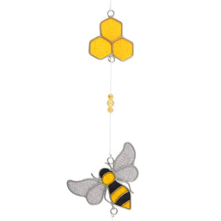 String Of Bee & Honeycomb Suncatcher