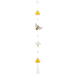 String Of Bee & Honeycomb Suncatcher