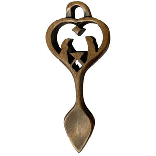 Medium Love Spoon Christmas Dark
