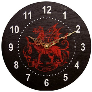 Welsh Dragon 6' Slate Wall Clock