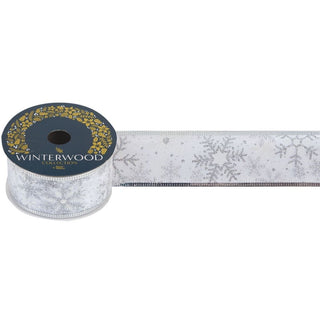 Snowflake Ribbon Garland Silver