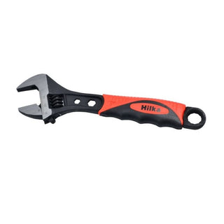 Hilka 8" (200mm) Wide Jaw (30mm) Soft Grip Adjustable Wrench