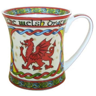 Welsh Dragon China Mug - Welsh Weave