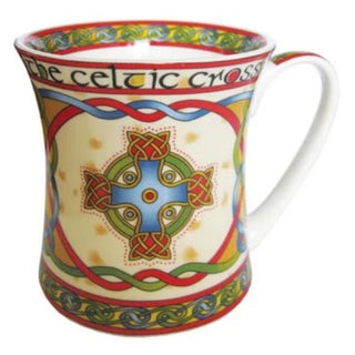 Celtic Cross China Mug - Celtic Weave