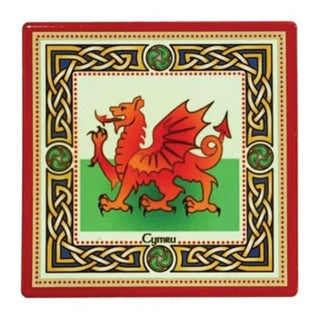 Ceramic Coaster Welsh Dragon