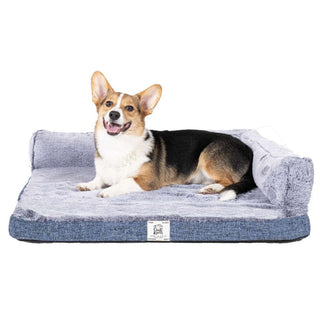 Chill Kuzzi Dual Bolster Crate Pad Slate Blue