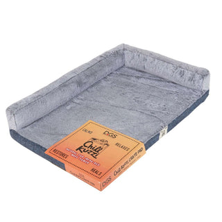 Chill Kuzzi Dual Bolster Crate Pad Slate Blue