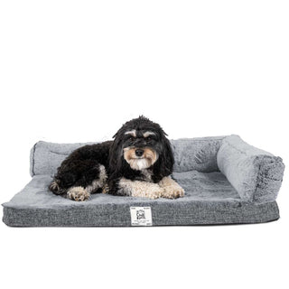 Chill Kuzzi Dual Bolster Crate Pad Slate Blue