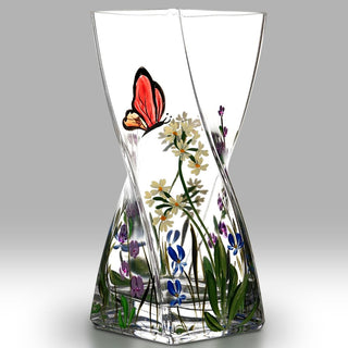 Nobile Glass Butterfly Garden Twist Vase