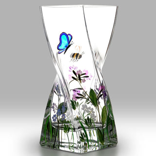 Nobile Glass Butterfly-Bee Twist Vase