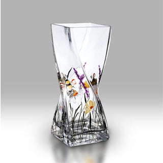 Nobile Glass Bees & Blooms Twist Vase
